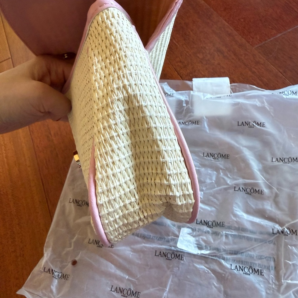 NEW Pink and Cream Women's Bag/Clutch/Cosmetic Bag - Picture 12 of 16